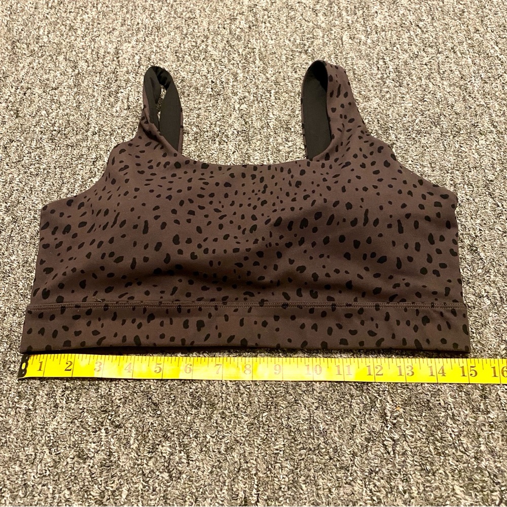 Size L Zyia Gray Jaguar Twist Bra - Picture 5 of 5